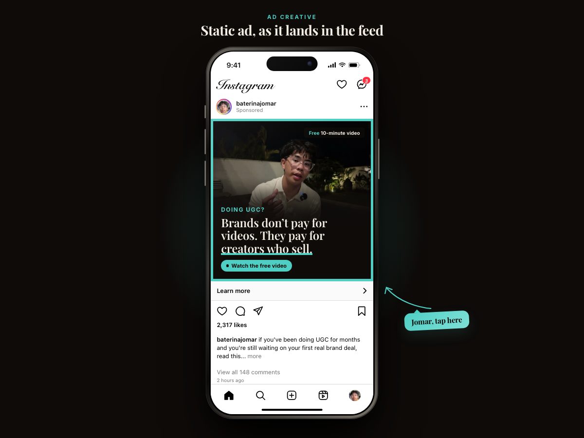 Static ad preview